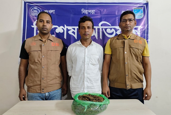 সাভারে চিহ্নিত মাদক ব্যবসায়ী গ্রেপ্তার, গাঁজা উদ্ধার